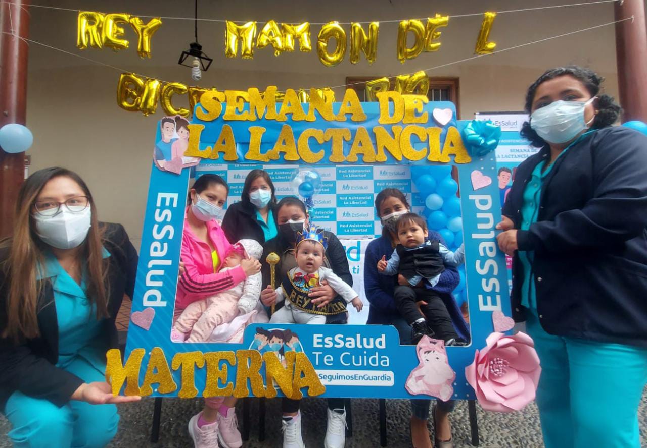 Essalud - EsSalud La Libertad realizó concurso del Rey Mamón Bicentenario en el marco de la Semana de la Lactancia Materna