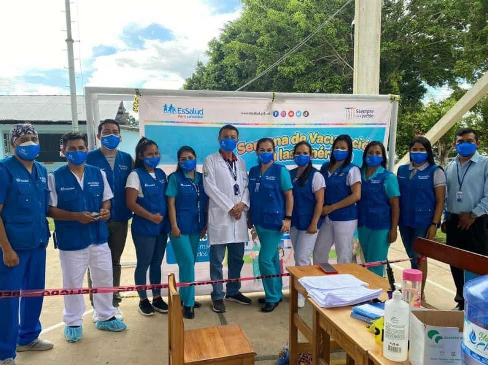 EsSalud Moyobamba participa en Semana de vacunación en Las Américas