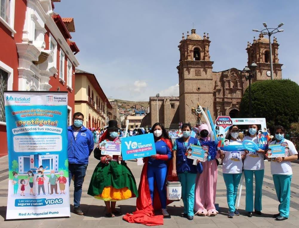 Essalud - EsSalud Puno participa en Semana de la Vacunación de las Américas