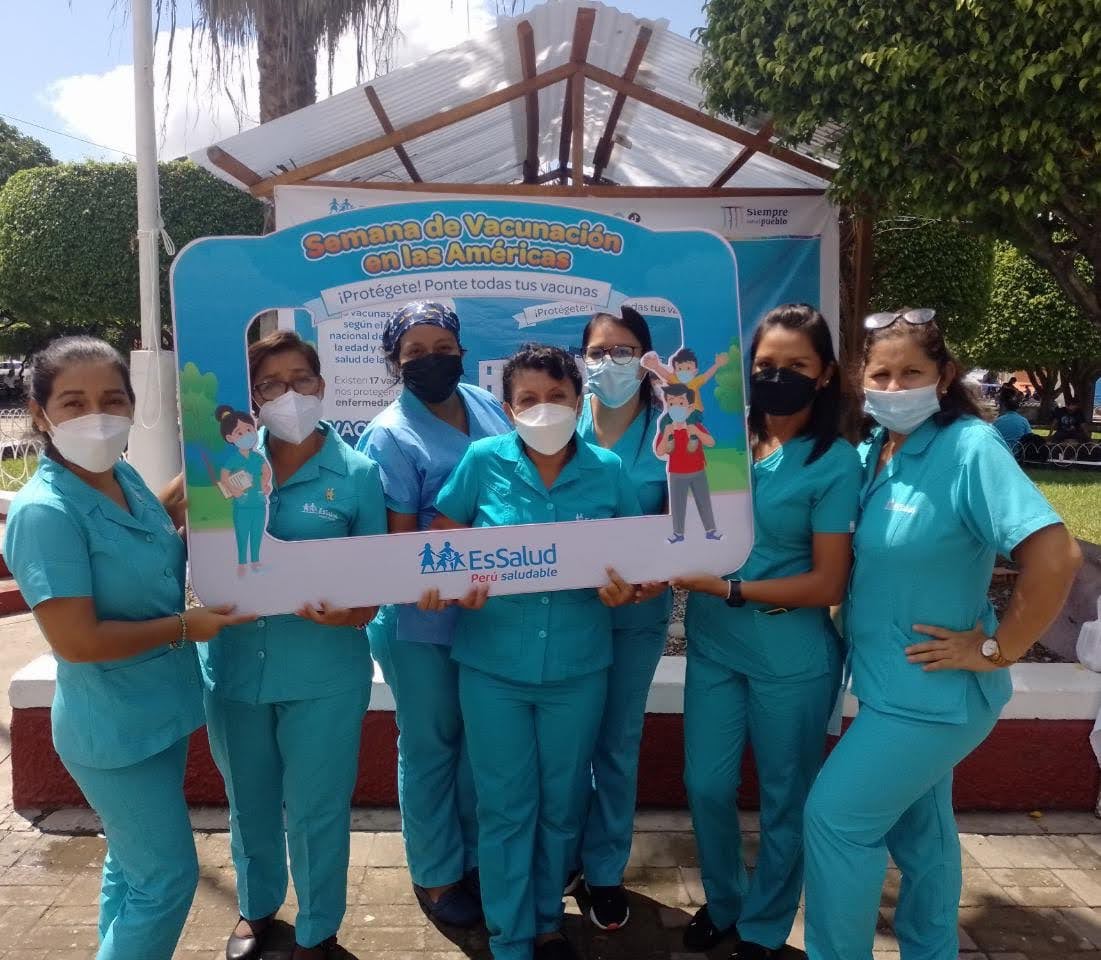 Essalud - EsSalud Tarapoto inicia actividades por Semana de la Vacunación de Las Américas