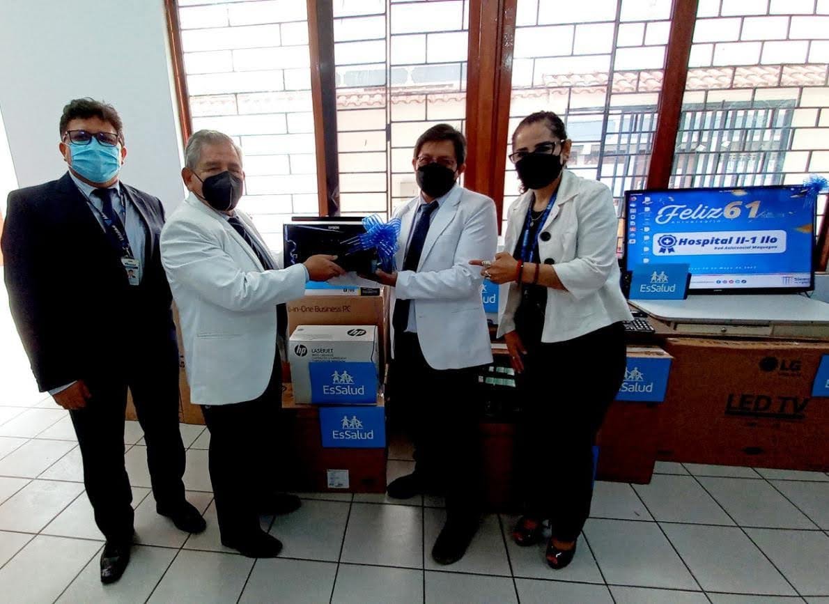 Hospital II de Ilo de EsSalud Moquegua recibe equipo informático