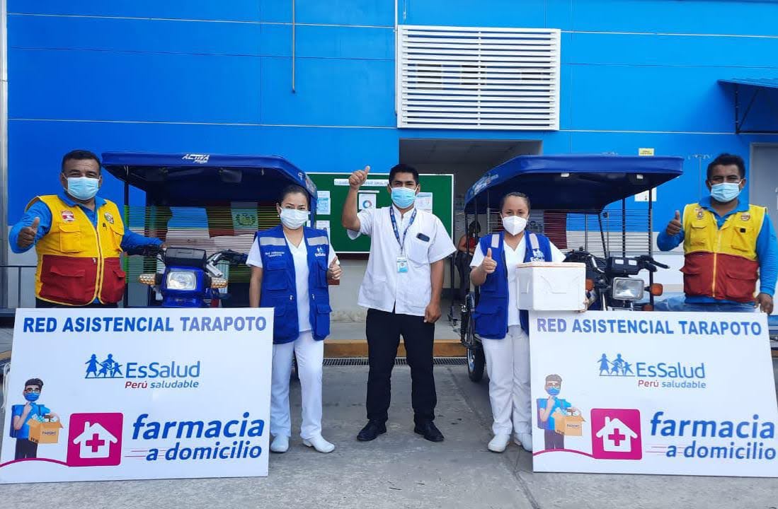 EsSalud Tarapoto entrega medicamentos a domicilio a pacientes crónicos y de Padomi