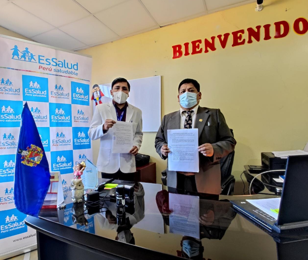 Essalud - EsSalud Huaraz y Ugel Áncash firman renovación de alianza de cooperación para implementar el programa “Mi Salud, Mi Vida”