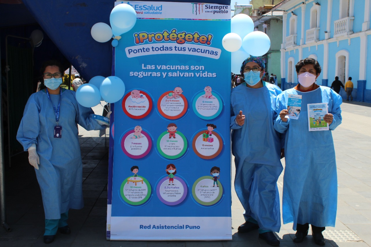 EsSalud Puno inicia plan de cierre de brechas en esquema de vacunación en menores de 5 años