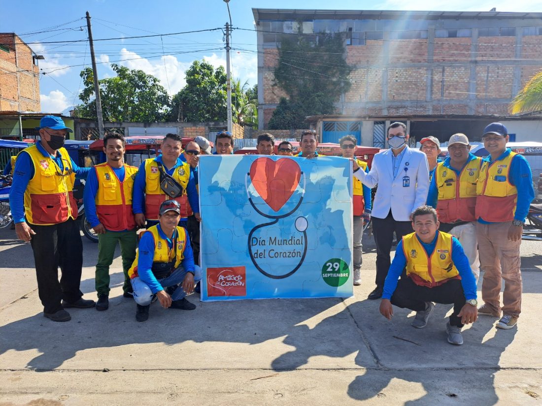 Essalud - EsSalud Tarapoto realizó pasacalle en el marco del Día Mundial del Corazón