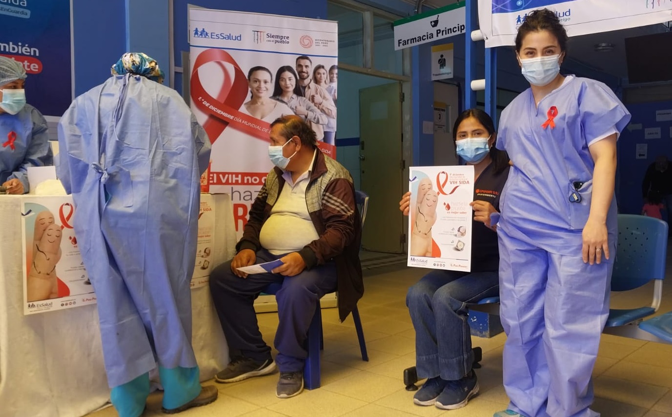 Essalud - EsSalud Huaraz realizó campaña de tamizaje de VIH/SIDA