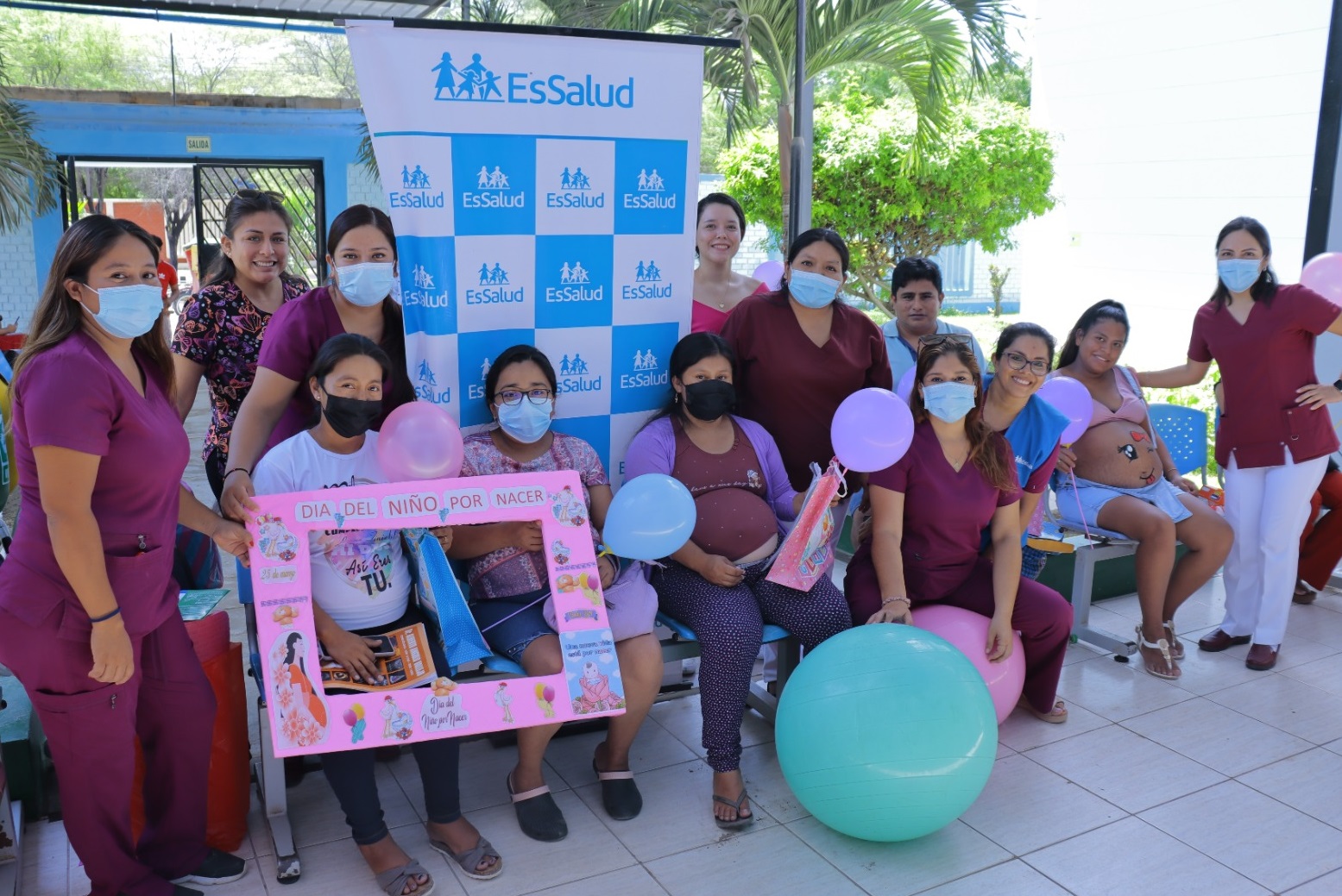 Essalud - Obstetras de EsSalud Piura realizan actividades dinámicas por el Día del Niño por Nacer