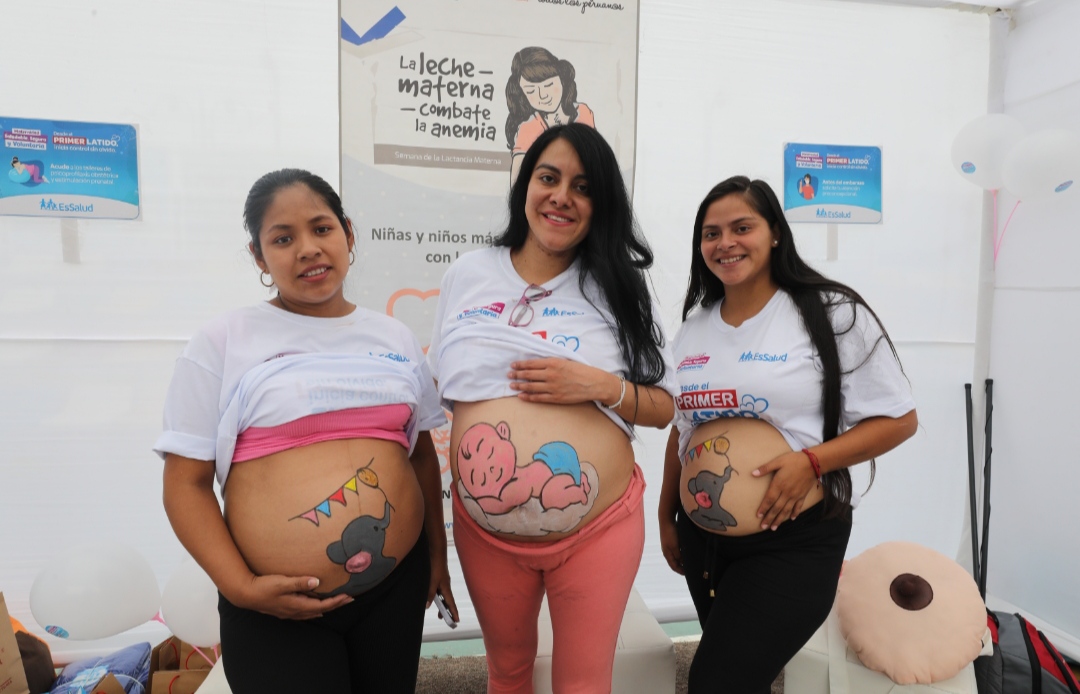 Essalud - Más de 100 gestantes participaron en campaña integral en I Festival de la Maternidad Saludable y Segura de la Red Sabogal